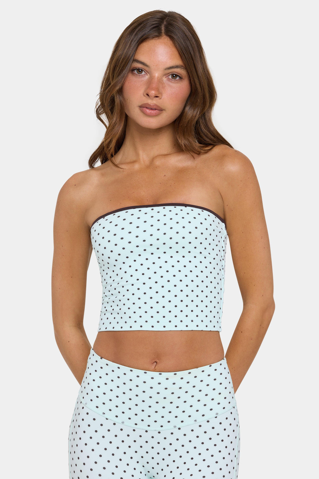Soft Active Bandeau Top In Mint Chip