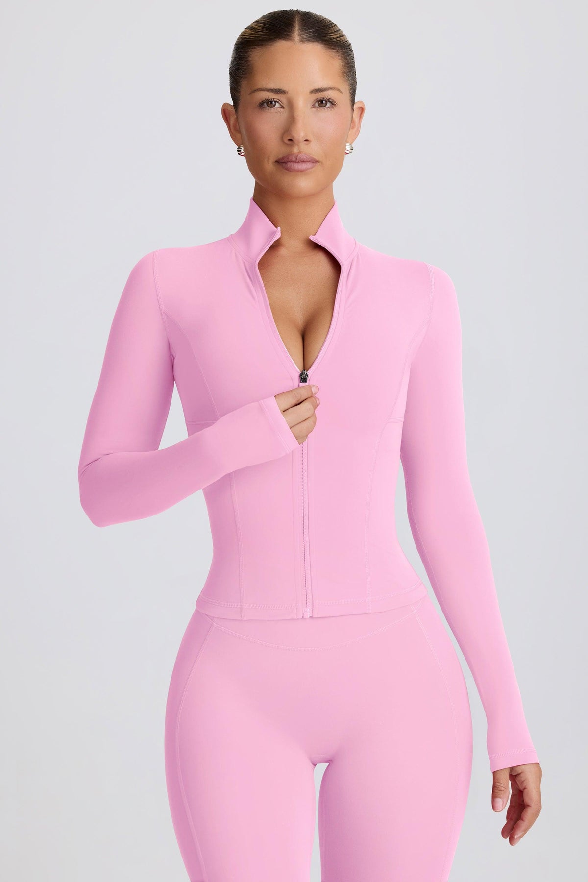 Soft Active Zip-up Jacket In Baby Pink
